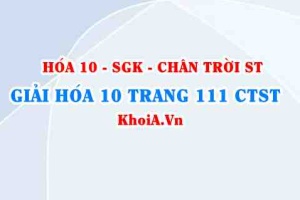 Giải Hóa 10 Chân trời Sáng tạo trang 111